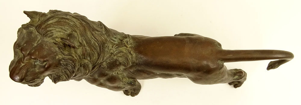 Japanese Meiji Period Bronze Lion.