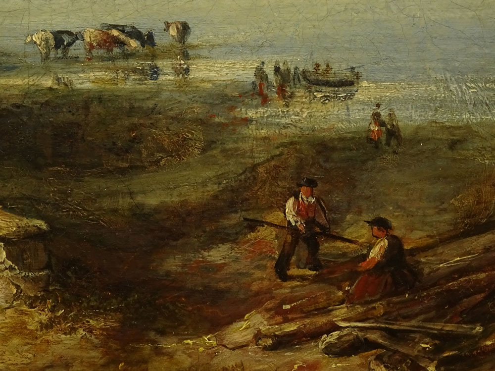 Thomas Richard Colman Dibdin, British (1810-1893)  London. Oil on Canvas Landscape "The Head of Loch Eyre". 