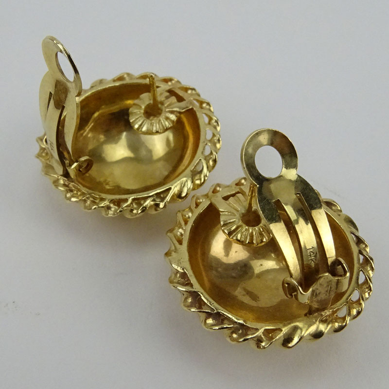 Vintage 14 Karat Yellow Gold Earrings
