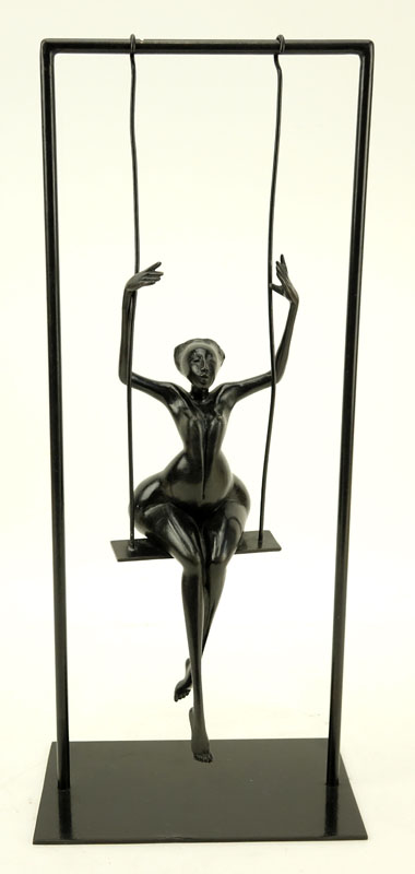 Jorge Mena, Venezuelan (20th C) Contemporary Venezuelan Bronze Sculpture "Jannin"