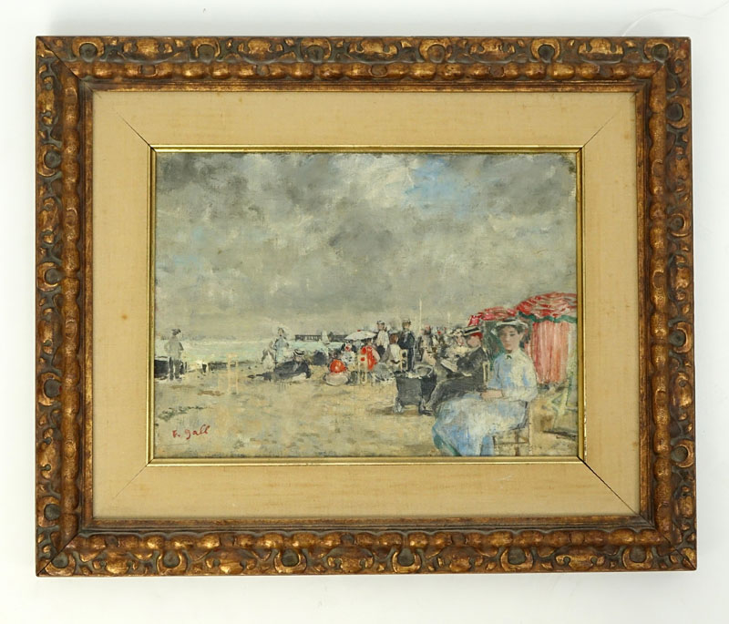 François Gall, French (1912-1987) Oil on canvas "At The Seaside"