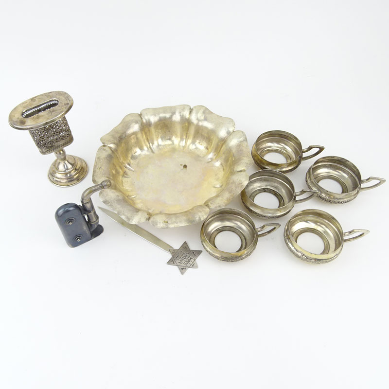 Grouping of Nine (9) Mostly 800 and Sterling Silver Tableware
