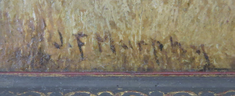 John Francis Murphy, American (1853-1921) "Grain Field" Oil on Wood Panel Signed Lower Left