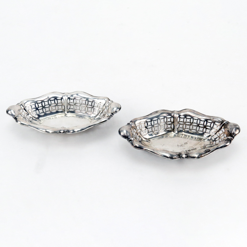 Two (2) John Round & Son Ltd, Sterling Silver Pierced Dishes