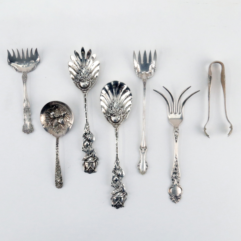 Grouping of Seven (7) Sterling Silver Serving Pieces