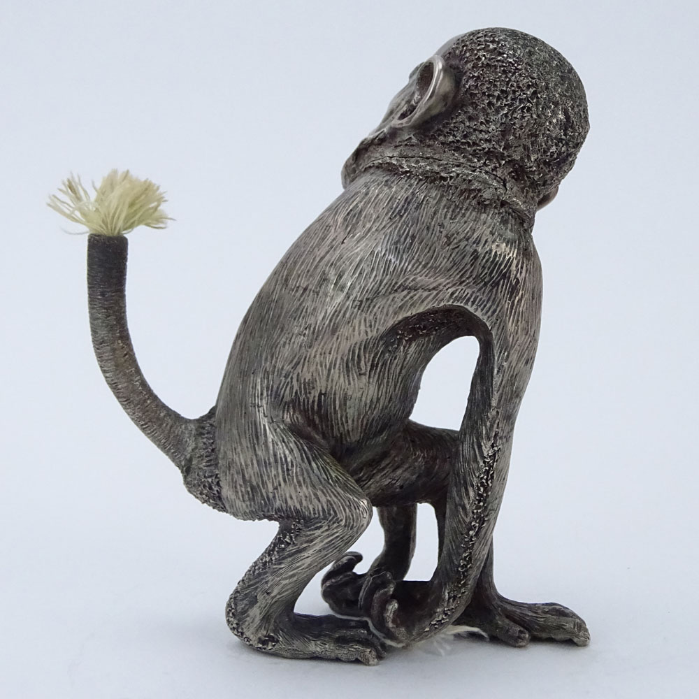 20th Century Russian Silver Figural Monkey Lighter