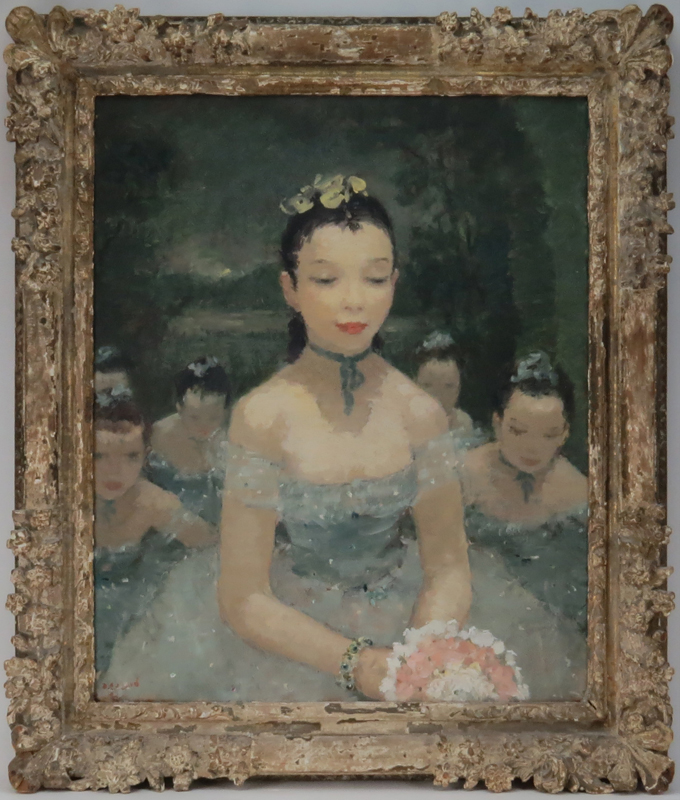 Dietz Edzard, German (1893-1963) Oil on canvas "Ballerinas" Signed lower left