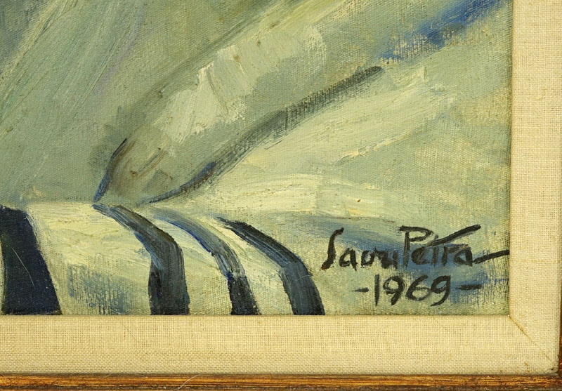 Savu Petra Dan, Romanian (1903-1986) Oil on canvas "Rabbi"