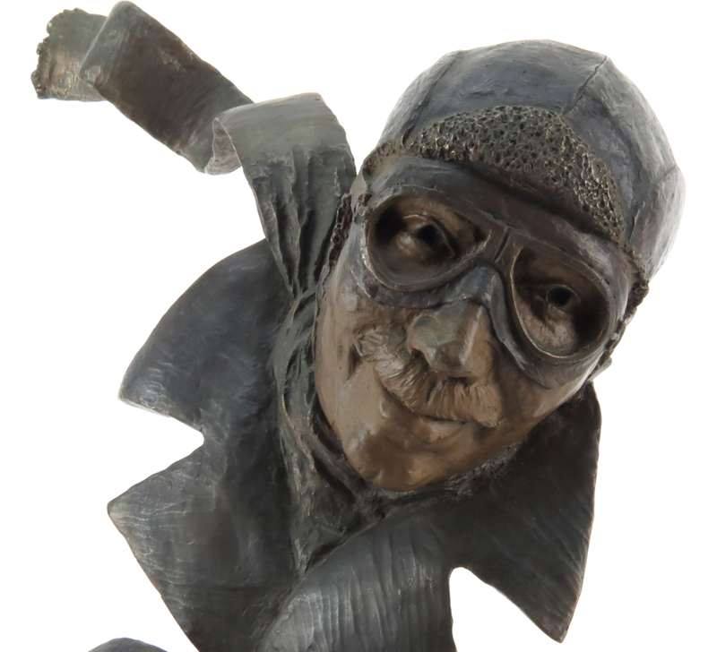 Mark Hopkins, American (20/21st century) Limited Edition "Aviator, Born to Fly" Bronze Sculpture