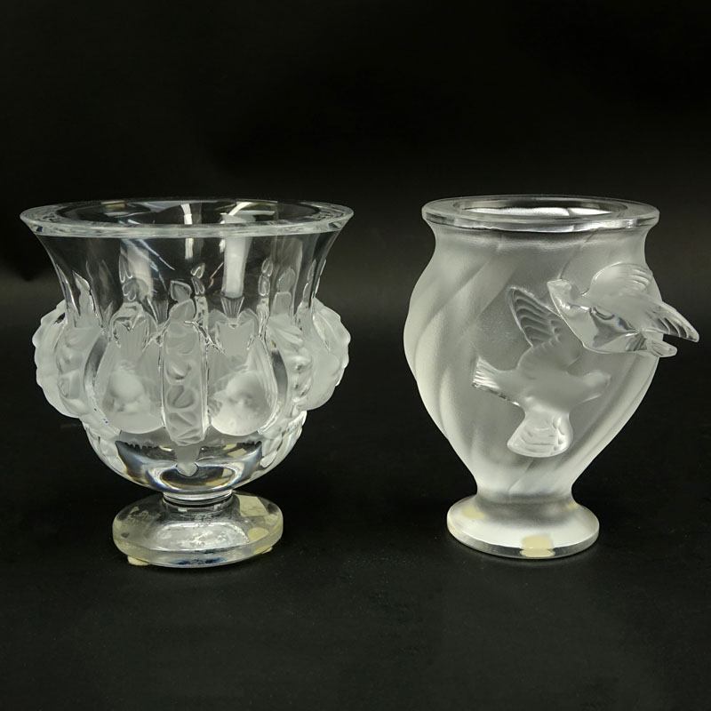 Two Lalique Crystal Vases