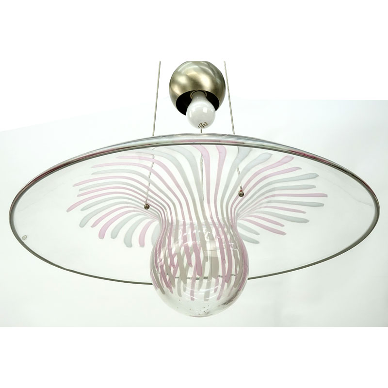 Modern "Space Age" Murano Style Art Glass Chandelier