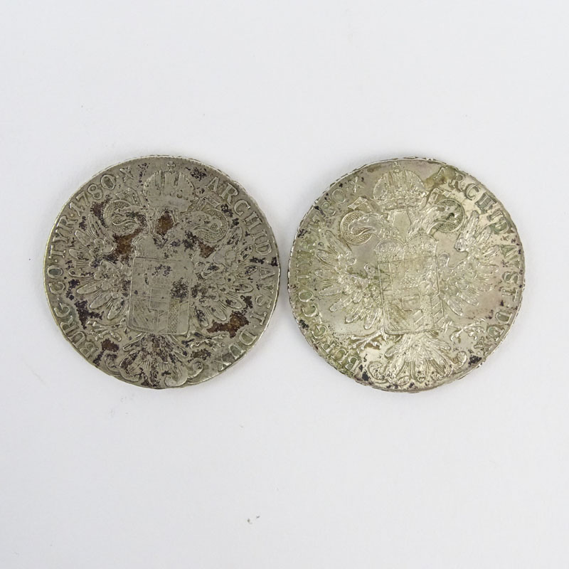 Two (2) Circa 1780 Austrian Silver Thalers