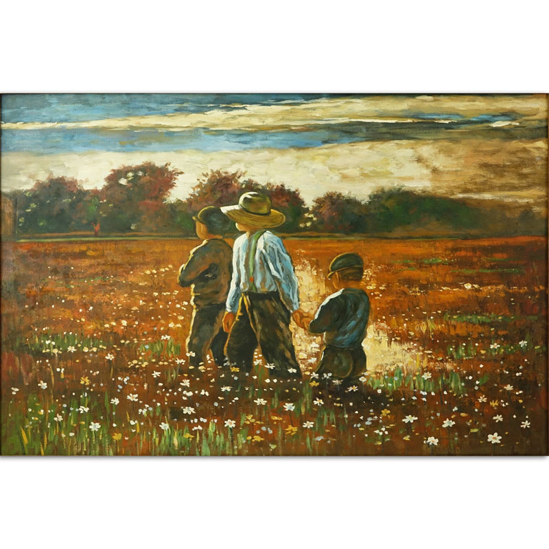 20th Century American School Oil on Canvas Landscape Scene