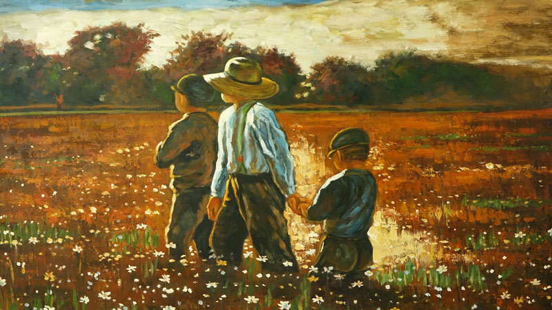 20th Century American School Oil on Canvas Landscape Scene