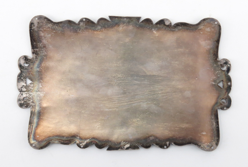 Early Judaica Engraved Silver Plaque