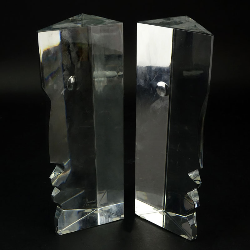 Pair of Baccarat "Encounter" Crystal Sculptures by Robert Rigot