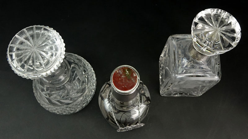 Grouping of Three (3) Decanters