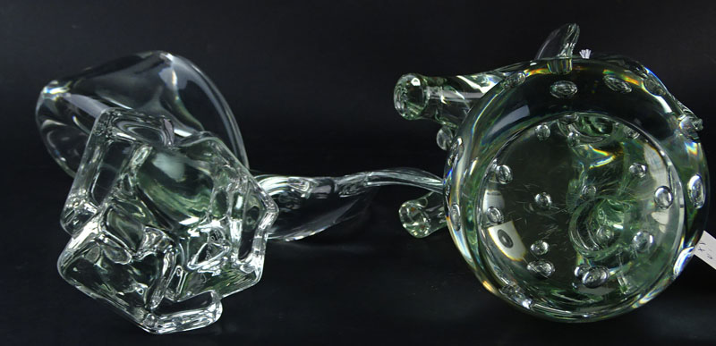Two (2) Licio Zanetti Murano Art Glass Sculptures