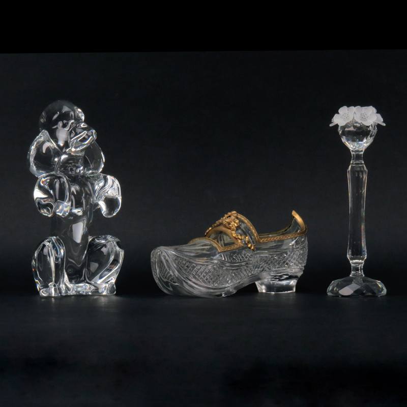 Three (3) Glass Tabletop Items