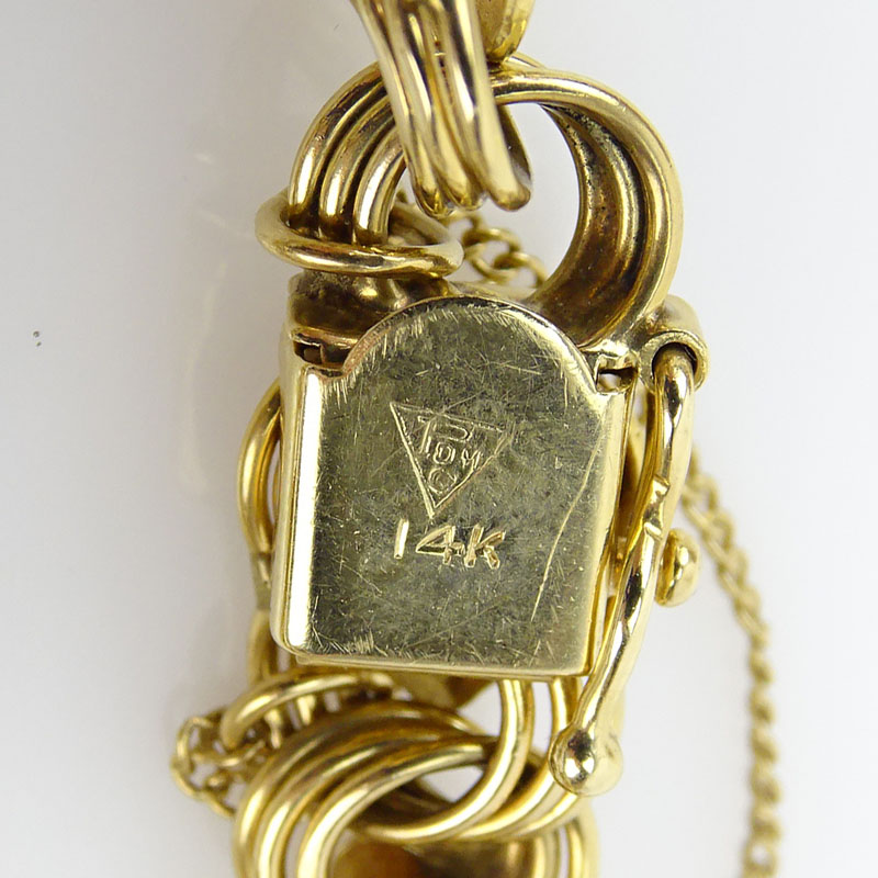 Vintage 14 Karat Yellow Gold Charm Bracelet