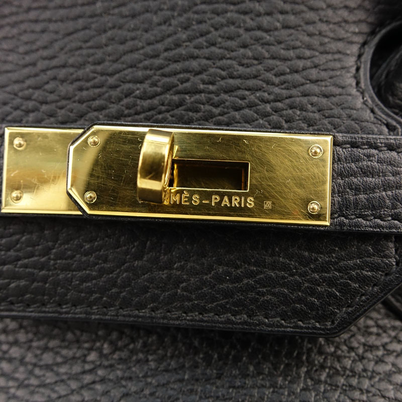 Hermès Black Noir Togo Leather Birkin GHW Bag 35 With Gold Hardware