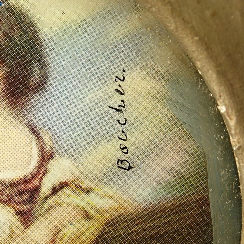 Grouping of Five (5) Antique  Victorian Hand Painted Miniature Portraits on Celluloid