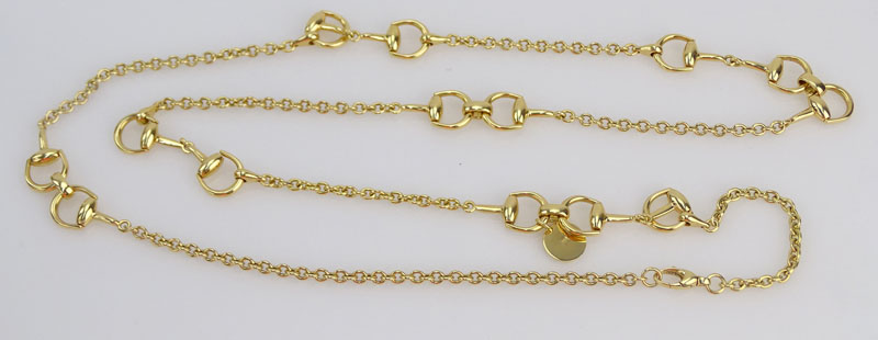 Gucci 18 Karat Yellow Gold Horsebit Necklace