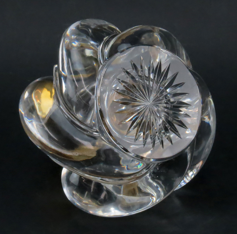 Early 20th Century Crystal and Brass Top Inkwell