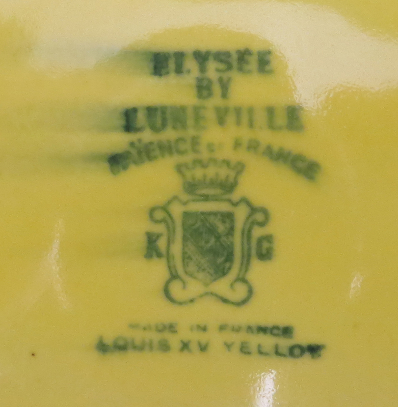 Elysse by Luneville "Louis XV Yellow" Faience Pottery Covered Tureen and Under Tray