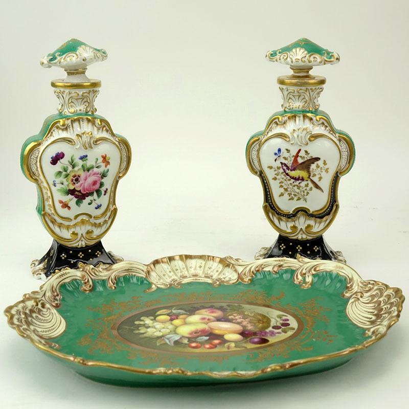 Grouping of Three (3) 19th Century French Art Nouveau Style Porcelain Tableware