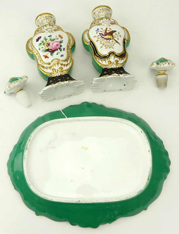 Grouping of Three (3) 19th Century French Art Nouveau Style Porcelain Tableware