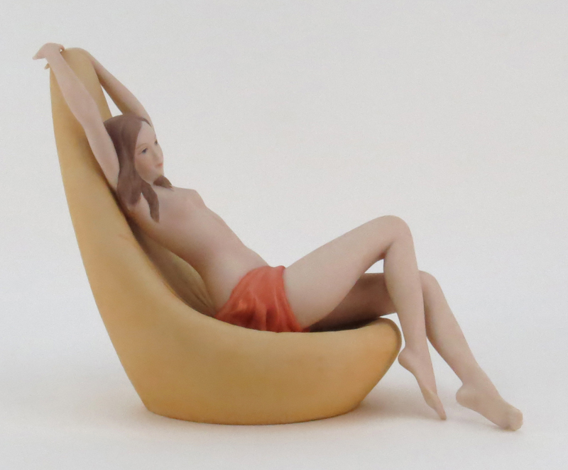 Limited Edition Laszlo Ispanky Reclining Nude Porcelain Figure
