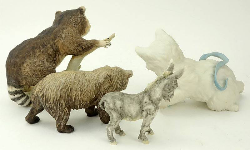 Group Of Four (4) Cybis Bisque Porcelain Animal Figurines