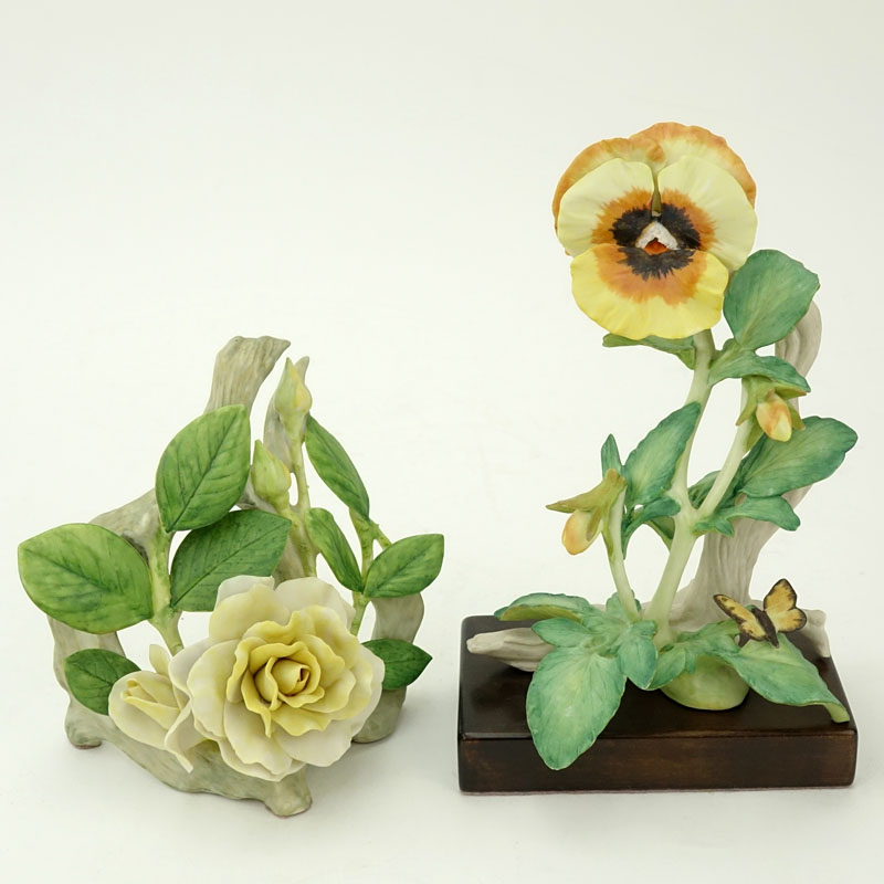 Two (2) Cybis Porcelain Flower Figurines