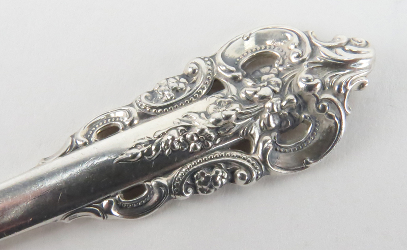 Twelve (12) Wallace Grand Baroque Sterling Silver Flat Handle Butter Spreaders
