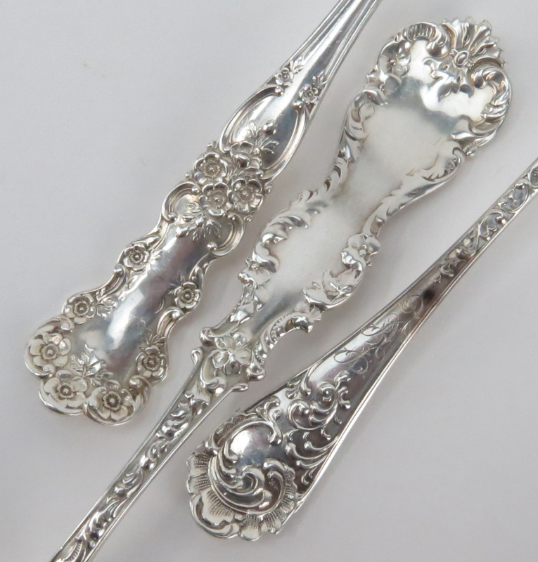 Grouping of Three (3) Sterling Silver Serving Spoons