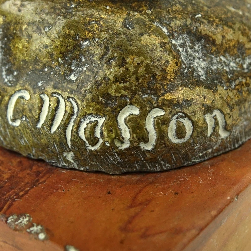 Clovis Edmond Masson, French (1838-1913) Bronze on marble base