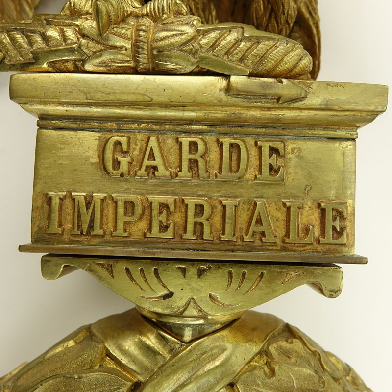Late 19th - Early 20th Century Gilt Bronze Reproduction of a Napoleonic Imperial Guard Flag Eagle - Garde Imperiale Aigle De Drapeau