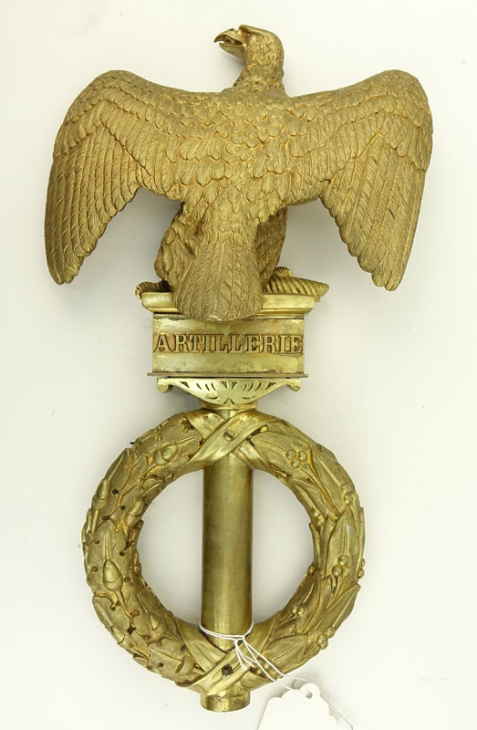 Late 19th - Early 20th Century Gilt Bronze Reproduction of a Napoleonic Imperial Guard Flag Eagle - Garde Imperiale Aigle De Drapeau