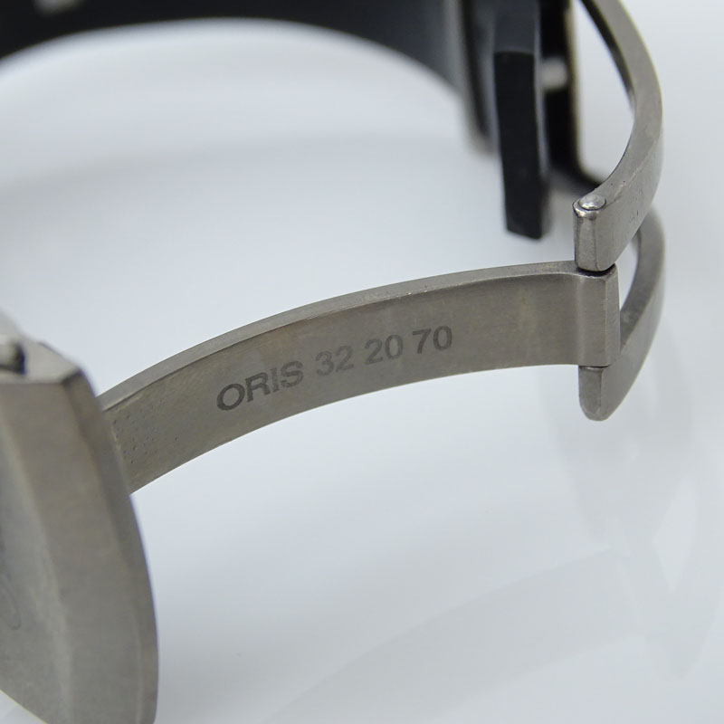 Men's Oris Automatic Watch, Titanium Case with Skeleton Case Back, Rubber Strap