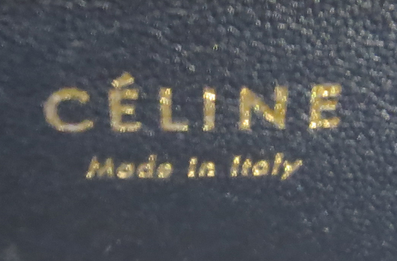 Celine Navy Blue Medium Luggage Phantom Handbag In Full Python.