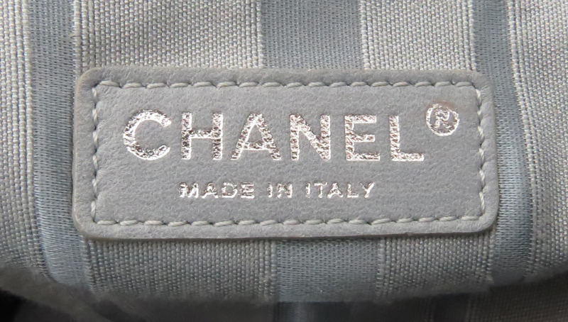 Chanel Turquoise Leather Disc Bon Bon Tote.