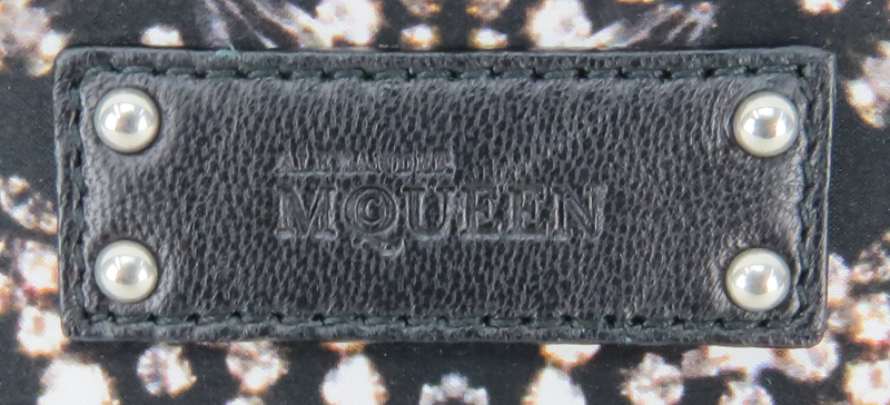 Alexander McQueen De-Manta Diamond Printed Satin Clutch Bag.