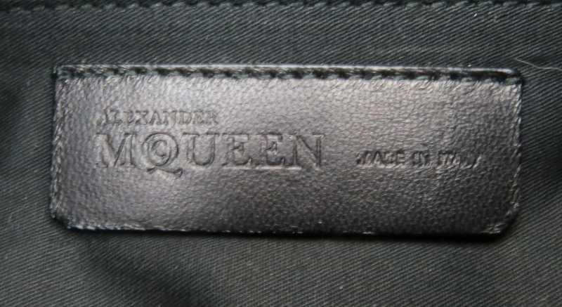 Alexander McQueen De-Manta Diamond Printed Satin Clutch Bag.