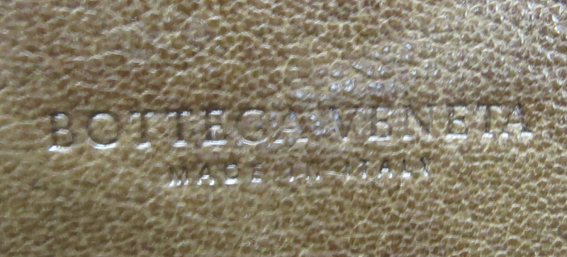 Bottega Veneta Brown Intrecciato Leather Handbag.