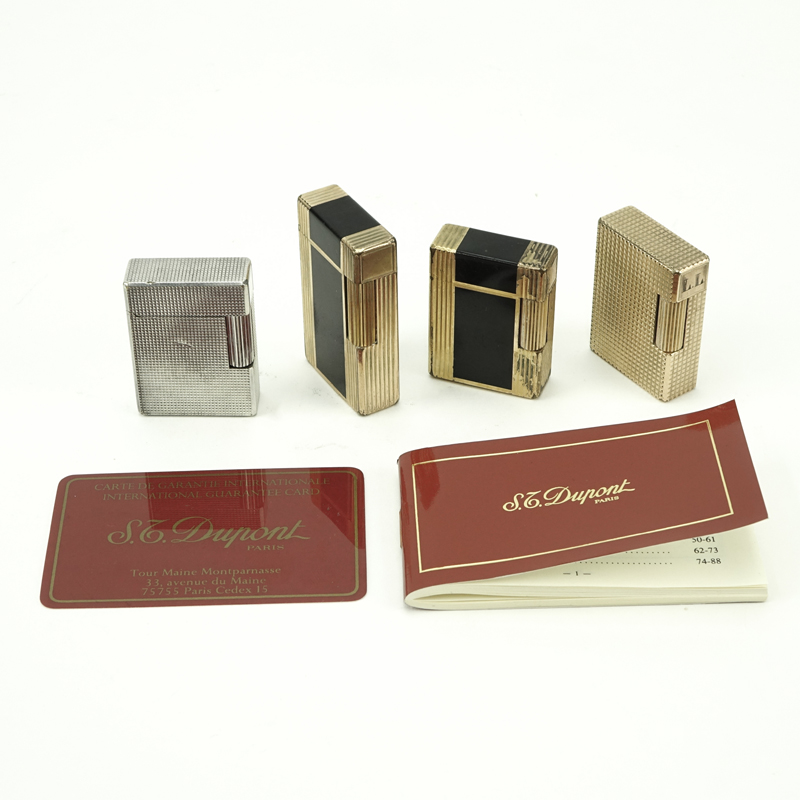 Collection of Four (4) S.T. Dupont Lighters.