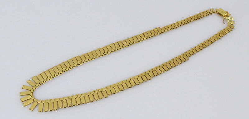 Vintage European 18 Karat Yellow Gold Necklace.