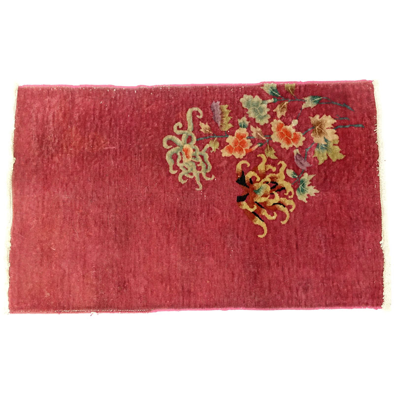 Circa 1930s Walter Nichols Floral Oriental Rug.