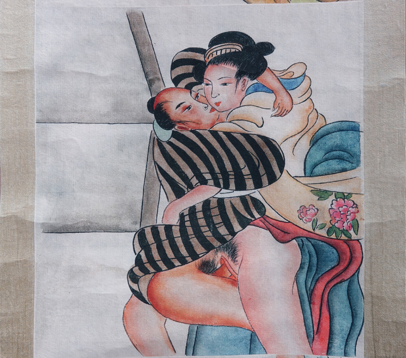 Two (2) 19/20th Century Chinese Erotic Scrolls.