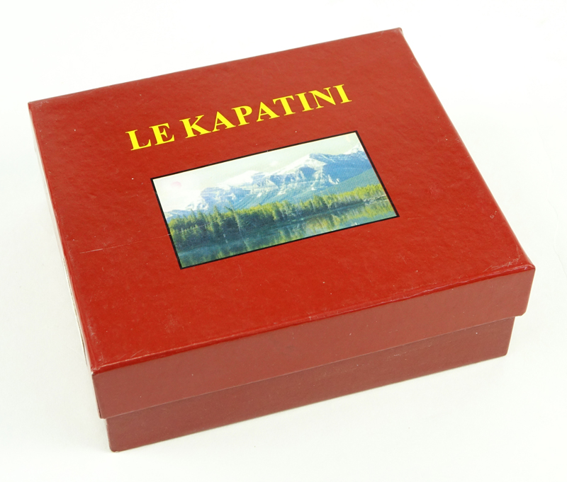 Erotic Russian Lacquer Papier Mache Box in Original Le Kapatini Box.